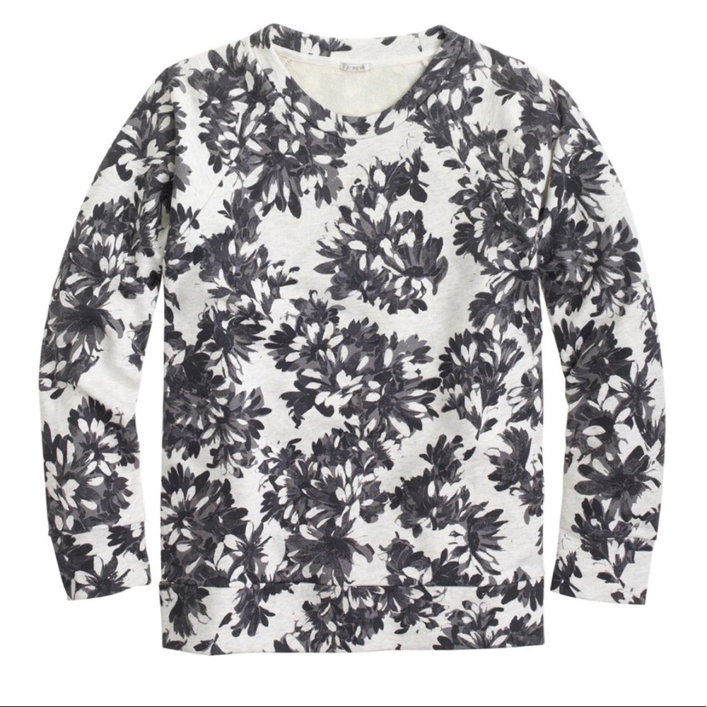 {J. Crew} Photo floral sweatshirt
